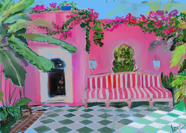 Pink Villa     (Limited Edition  50cm x 60cm)