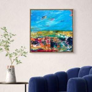 Wilderness Land - Mixed Media 30cm x 30cmx 4cm ( Unframed)
