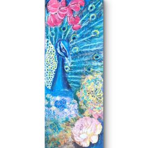 Radiance of Abstract Peacock - 20cm x 50 cm x3cm