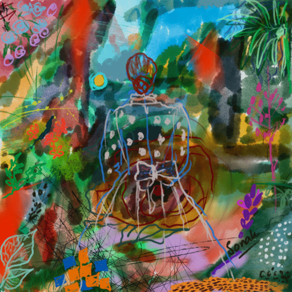 Abstract Garden 23 cm x 30 cm