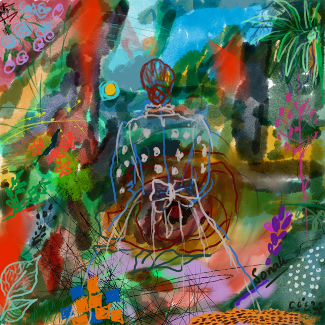 Abstract Garden 23 cm x 30 cm