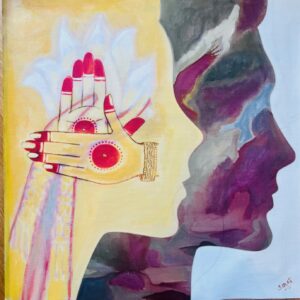 'Lotus Whisper' Acrylic 50cm x 50 cm on Canvas Unframed