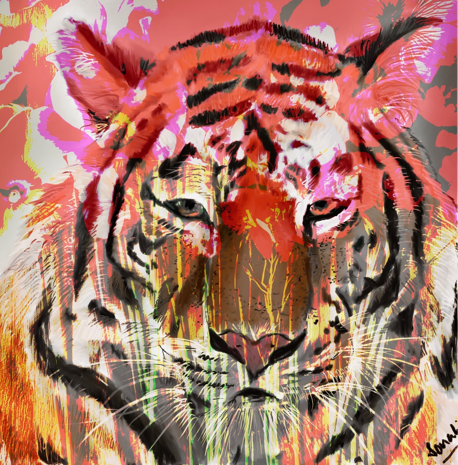 Fierce Elegance Print available 30cm x 30 cm