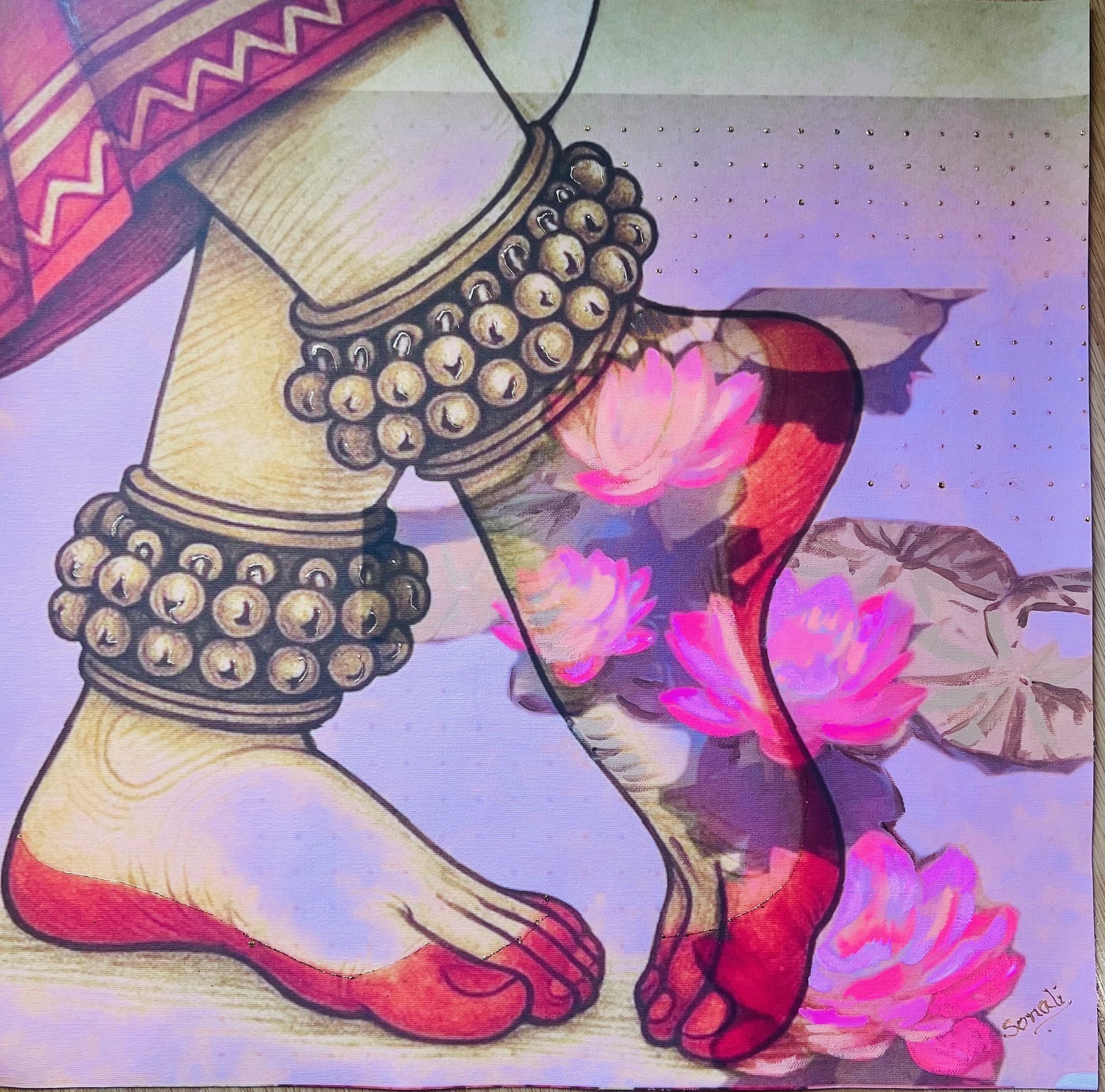 Grace in every step , blooming like a lotus in serene waters
