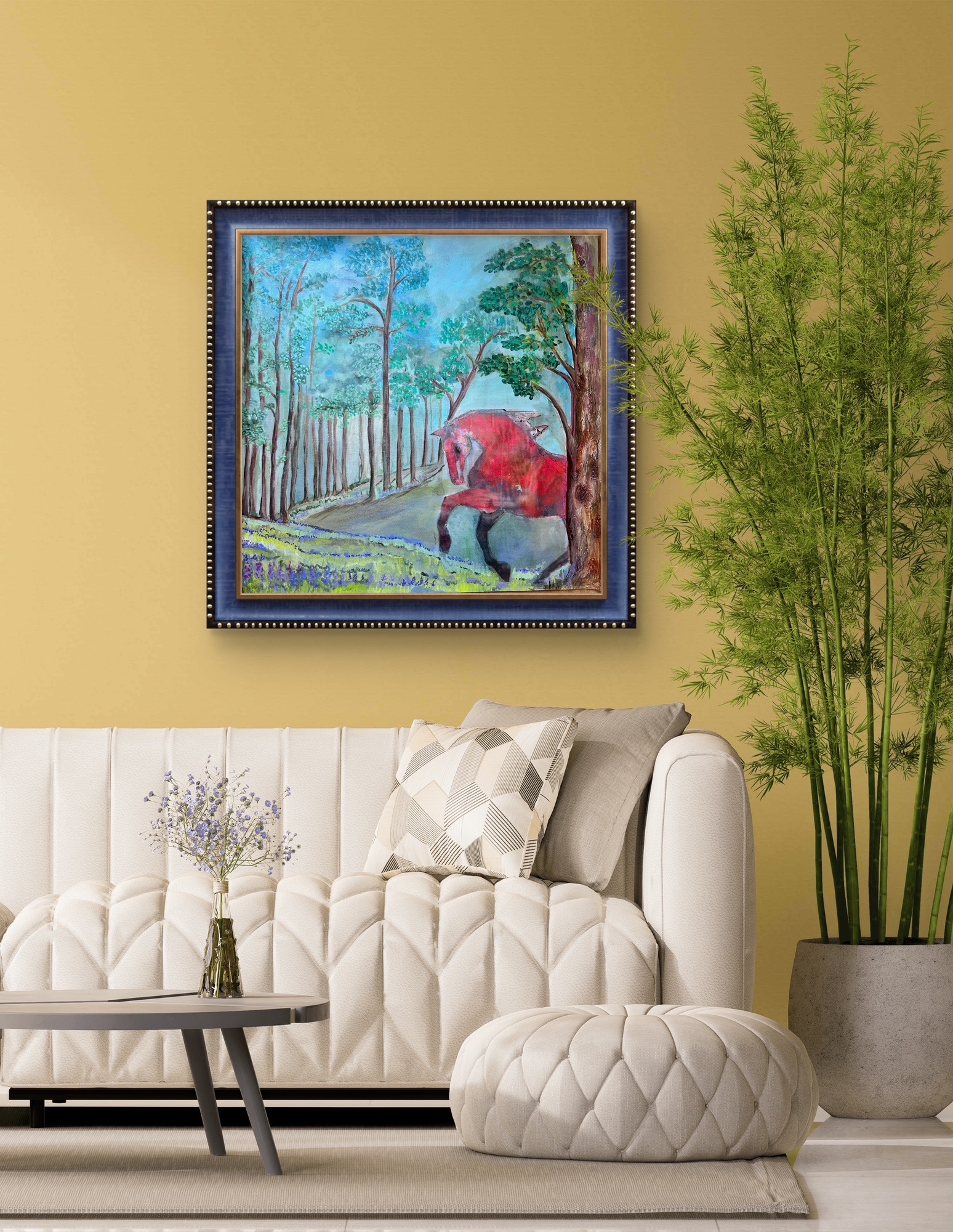 Galloping through the shawdows Unframed 50cm x 50 cm - Image 2