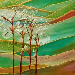 Pastel Abstract Landscape - Unframed ( 60cm x 90 cm )